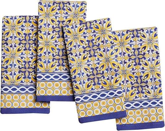 Maison d' Hermine 100% Cotton Cloth Napkins Set of 4 Everyday Reusable Square Napkins Cloth Washable Dinner Party Wedding Restaurant Hotel Kitchen Spring Summer (Ceramic, 18" x 18")