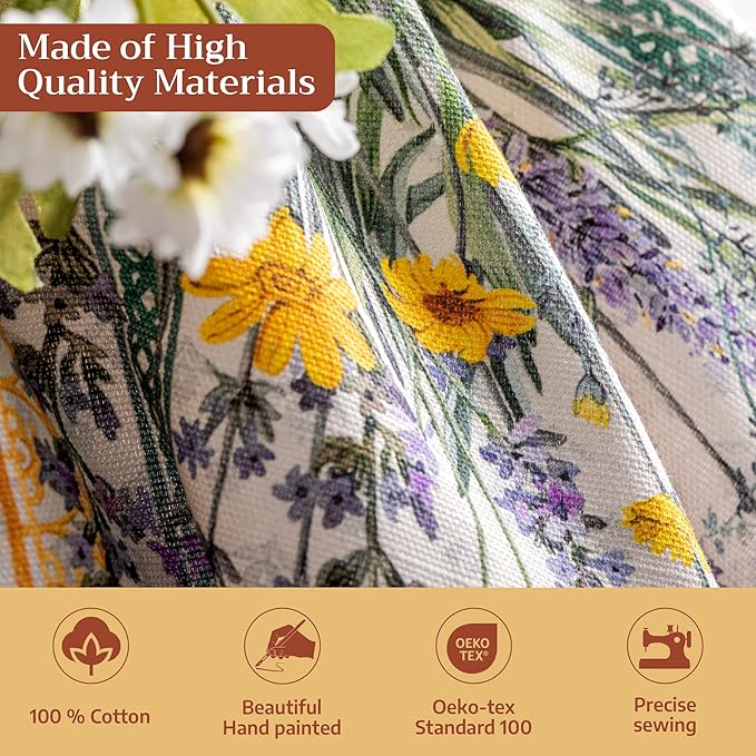 Maison d' Hermine 100% Cotton Cloth Napkins Set of 4 Everyday Reusable Square Napkins Cloth Washable Dinner Party Wedding Restaurant Hotel Kitchen Spring Summer (Fanny Lavender, 20" x 20")