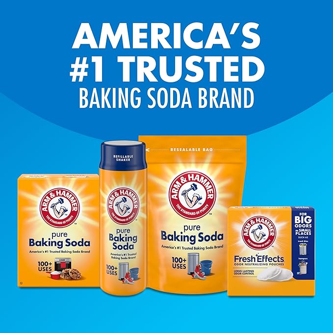 ARM & HAMMER Fresh Effects Odor Neutralizing Baking Soda Pouches, Long-Lasting Fragrance-Free Odor Absorber for Shoes, Cars, Home & Small Spaces, 5 Count