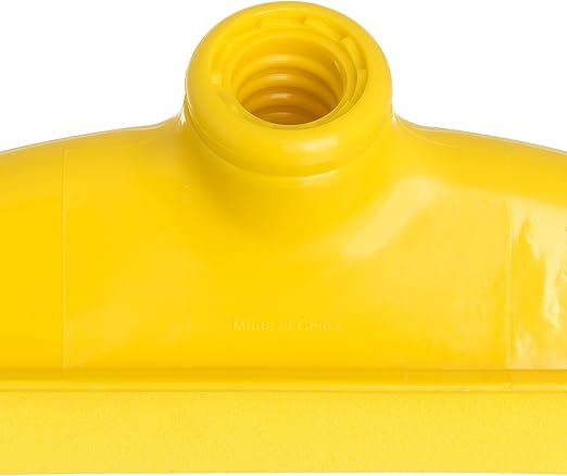 SPARTA 4156704 Plastic Floor Squeegee, Shower Squeegee With Double Foam For Window, Glass, Shower Door, Floor, Windshield, 18 Inches, Yellow, (Pack of 6)