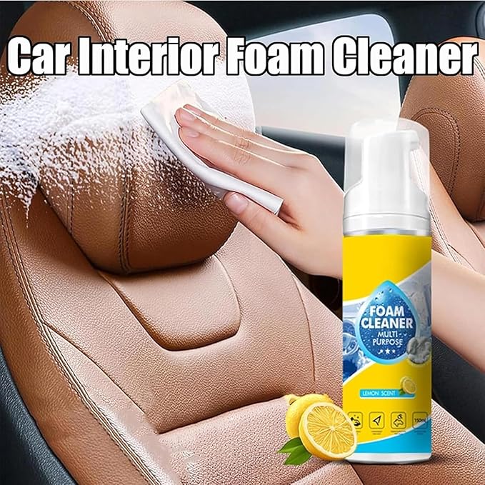 Powerful & Multipurpose Car Interior Foam Cleaner, All-Purpose Rinse-Free Foam Cleaner Spray, Car Seat Cleaner Spray Foam, Deep Penetration Rich Foaming Stain Remover (1PCS, 150ML)