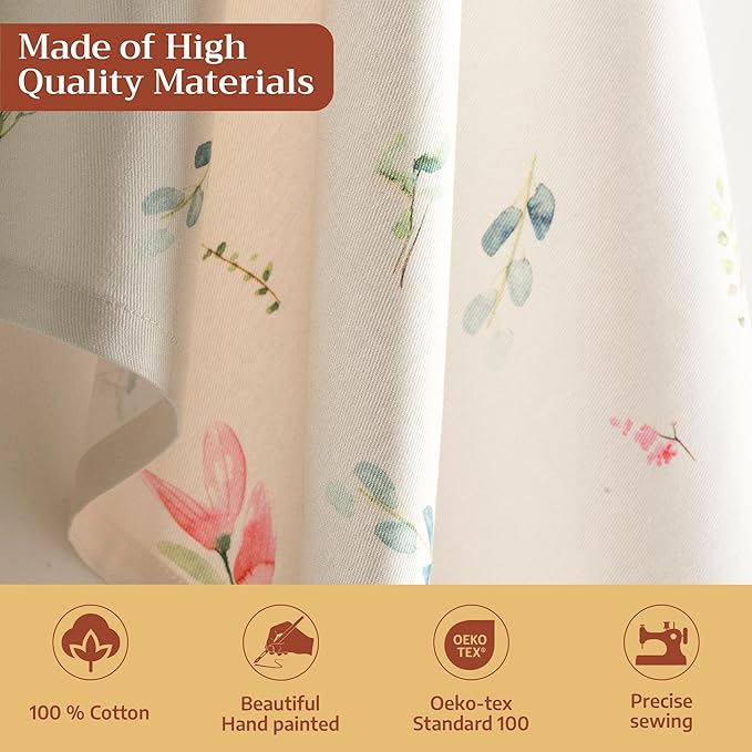 Maison d' Hermine Kitchen Towels Set of 3 100% Cotton 27.50" x 20" Reusable Cloth Tea Dish Towels Absorbent with Hanging Loop for Kitchen Farmhouse Hotel Spring Summer - Botanical Fresh