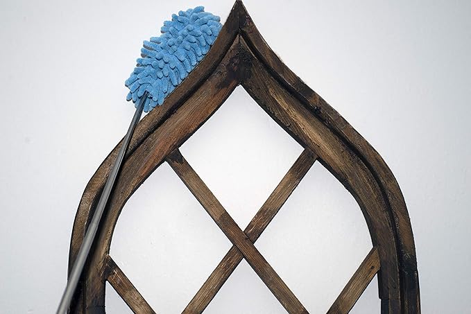 Telescopic Duster, Bendable Microfiber Duster with Extendable Handle, Extend Your Reach up to 6.5', Assorted Colors - Blue/Gray, Pack of 2