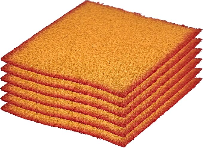 Superio Scouring Pads Non-Scratch Dish Scrubbers, Scrub Cloth for Scouring Kitchen, Dishwashing, Cleaning, 6 Pack