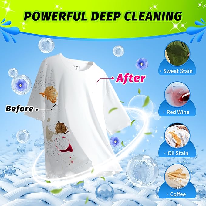 Laundry Detergent Sheets - Fresh Linen 120 Loads Laundry Sheets Detergent, Bulk Travel Laundry Detergent Eco Friendly & Hypoallergenic Natural Detergent Sheets Strips Laundry Soap Sheets