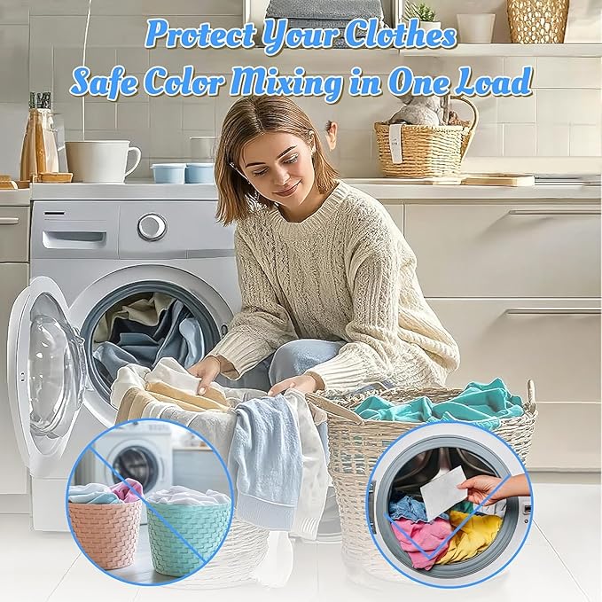 Color Catchers for Laundry - Color Grabber 120 Sheets to Prevent Color Runs, Dye Catchers for Home Use, Fregrance Free Color Guard for Apartment Dorm Hotel