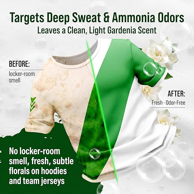 blue fresh Activewear Laundry Detergent Sheets - Gardenia Scent Sports Detergent Sheets for Sweat & Workout Clothes, Lipase Washer Sheets for Sport Performance Fabrics, Plastic-Free (100 Loads)