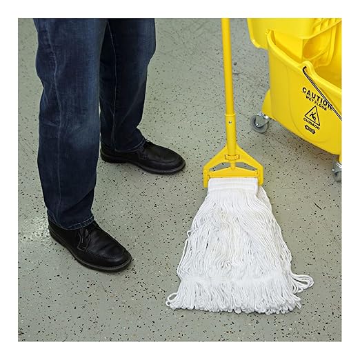 Boardwalk BWK524R Mop Head, Pro Loop Web/Tailband, Premium Saddleback Head, Rayon, 24-oz., White (Case of 12)