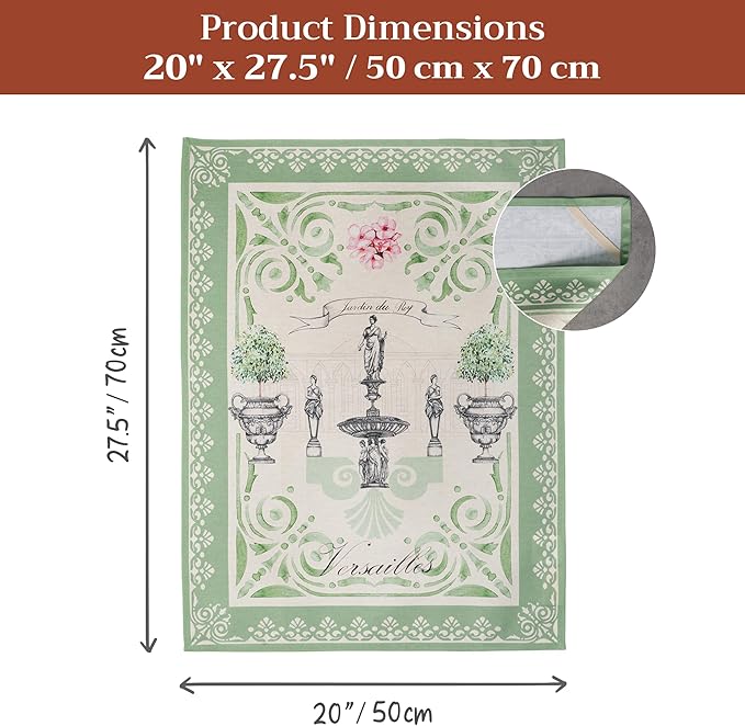 Maison d' Hermine Kitchen Towels Set of 2 100% Cotton 27.50" x 20" Reusable Cloth Tea Dish Towels Absorbent with Hanging Loop for Kitchen Farmhouse Hotel Spring Summer - Jardin Du Roy