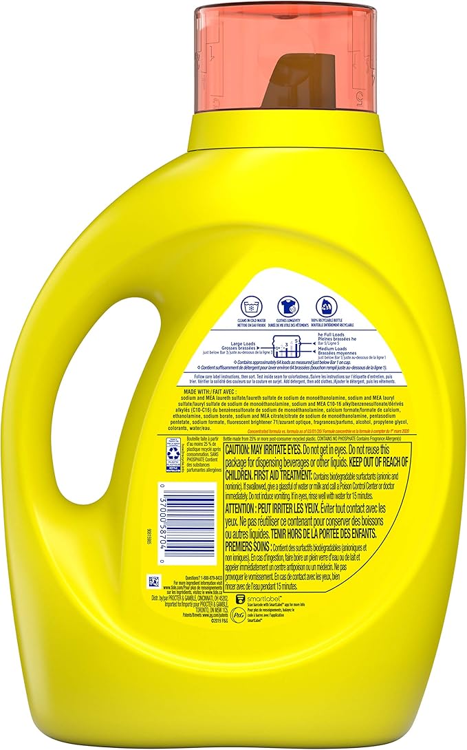 Tide Simply Clean & Fresh Liquid Laundry Detergent, Berry Blossom, 64 Loads 92 Fl Oz