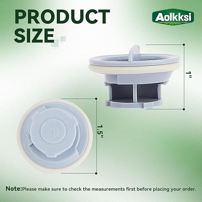 8558307 Dishwasher Dispenser Cap Compatible with Whirlpool Kenmore Dishwashers - Replaces 8193984 8539095 8558310 WP8558307 WP8558307VP PS11746426 AP6013204 - Pack of 2