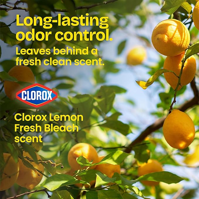 Glad Medium Trash Bags, 8 Gallon, Lemon Fresh Bleach Garbage Bags, Resists Bacterial Odors with Drawstring, 26 Count