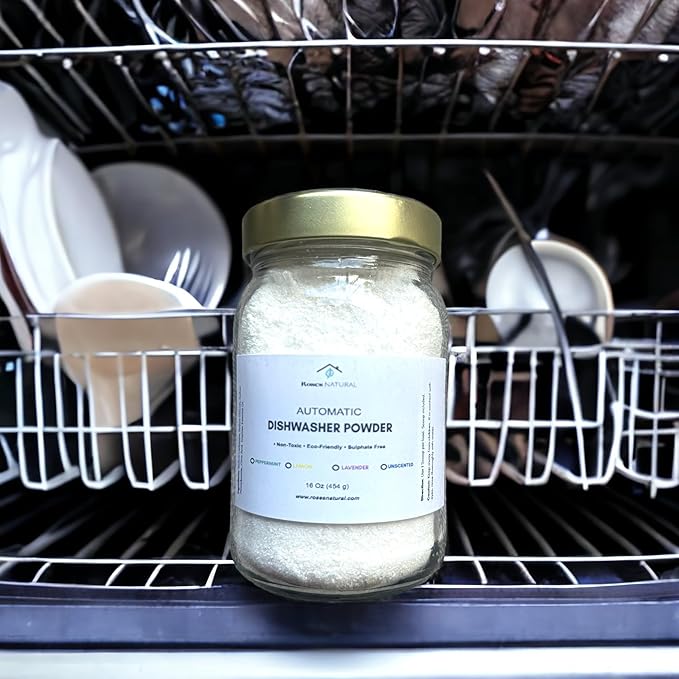 Automatic Dishwasher Powder Powered by Enzymes 16 Oz (Peppermint)