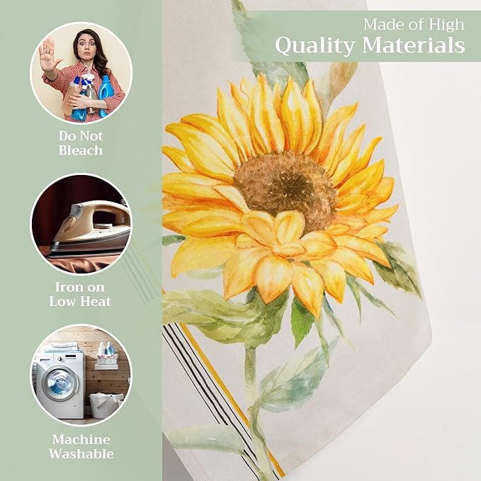 Maison d' Hermine Kitchen Towels Set of 3 100% Cotton 27.50" x 20" Reusable Cloth Tea Dish Towels Absorbent with Hanging Loop for Kitchen Farmhouse Hotel Spring Summer - Candice