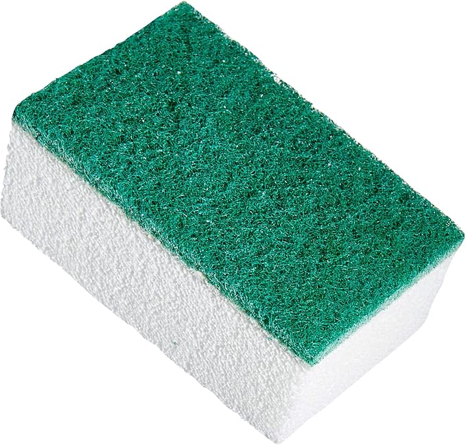 Compac Home Magic-Stone Kitchen Cleaner Scrub - 2-Sided Scouring Brick/Sponge, Easily Removes Stubborn Grime, Grease, Food from Oven Trays, Pans, Cookie Sheets, 1 Count