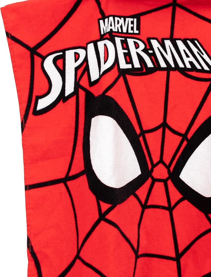 Marvel Spider-Man Towel Poncho Kids Mask Swimwear Swim Bath Towel