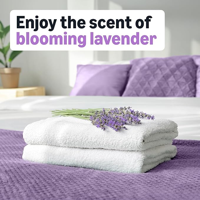 Amazon Basics Dryer Sheets Laundry Fabric Softener, Blooming Lavender, Reduces Static Cling, Fights Wrinkles, 160 Count