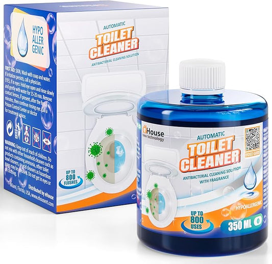 eHouse Refill Bottle Automatic Toilet Bowl Cleaner with Antibacterial and Cleansing Properties, Rich Foam, and a Pleasant Unscented