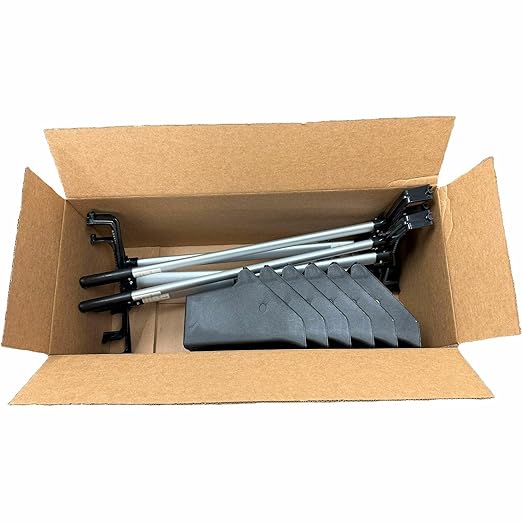 Genuine Joe Lobby Scope Dust Pan, 11.5" Wide Opening with 30" Aluminum Handle, Black/Silver, Pack of 6
