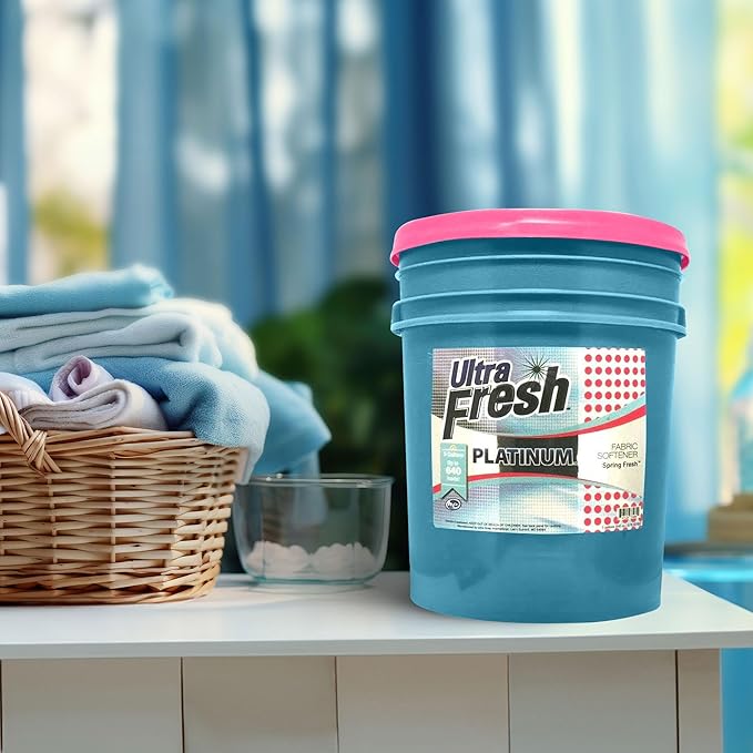 Ultra Fresh Liquid Laundry Fabric Softener, Platinum, 5 Gal, Spring Fresh - Household and Commercial Cleaning Supplies and Accessories for Clothing Items and Fabrics