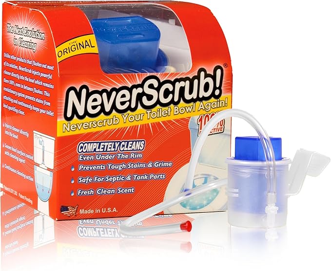 Self Cleaning Toilet System - Automatic Toilet Bowl Cleaner with Starter Cartridge, Lasts Up 3 Months Continuous Cleaning + 3 Refill Cartridges
