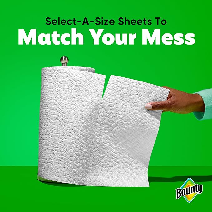 Bounty Select-A-Size Paper Towels, White, 6 Triple Rolls = 18 Regular Rolls (3 Packs of 2)