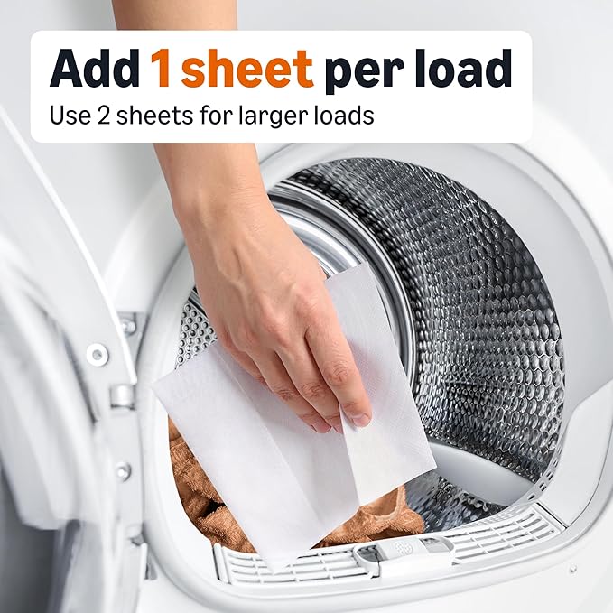 Amazon Basics Dryer Sheets Laundry Fabric Softener, Original Scent, Reduces Static, Fights Wrinkles, 160 Count