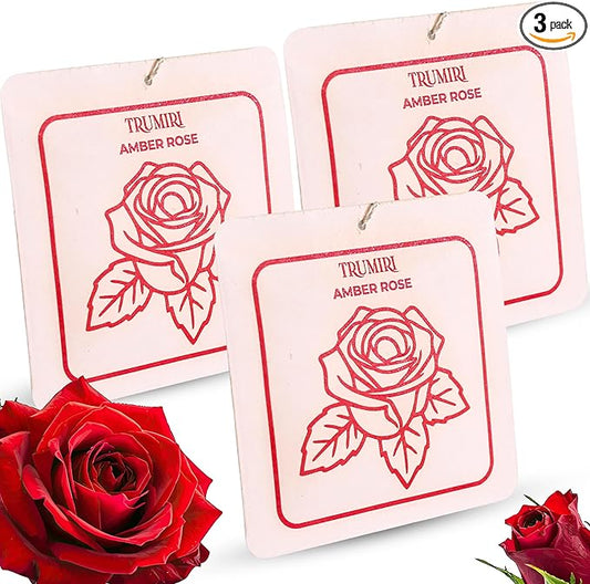 Amber Rose - Room Deodorizer Gel Odor Eliminator For Home - Pack Of 3 - Bathroom Air Freshener Odor Absorber - Long Lasting Non Plug In Strong Scent For Kitchen Trash Basement Rv Closet Smell