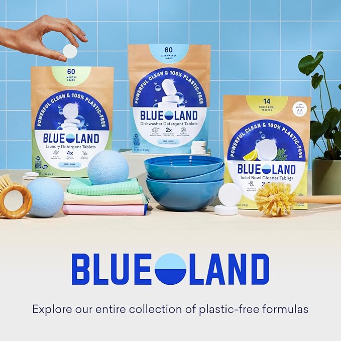 BLUELAND Bathroom Cleaner, 10-Pack Refill, Eucalyptus Mint Scent, Eco-Friendly Cleaning Supplies, 10x 24 Fl oz