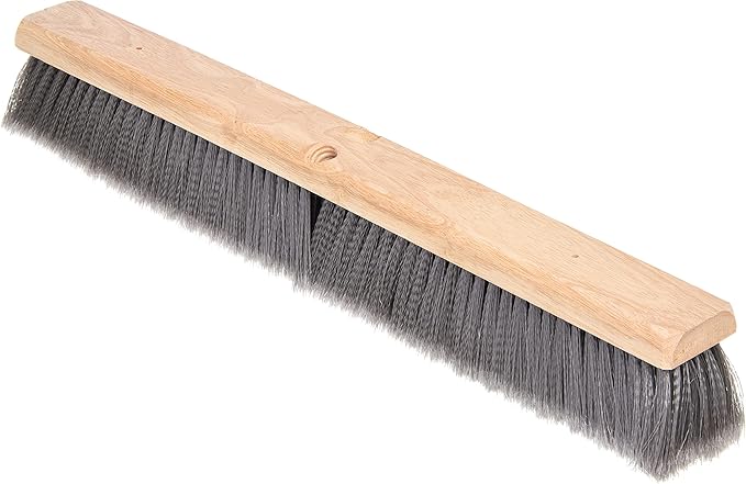 SPARTA 4501423 Flo-Pac Flagged Fine Floor Sweep, Polypropylene Bristles, 24" Block Size, 3" Bristle Trim, Gray (Case of 12)