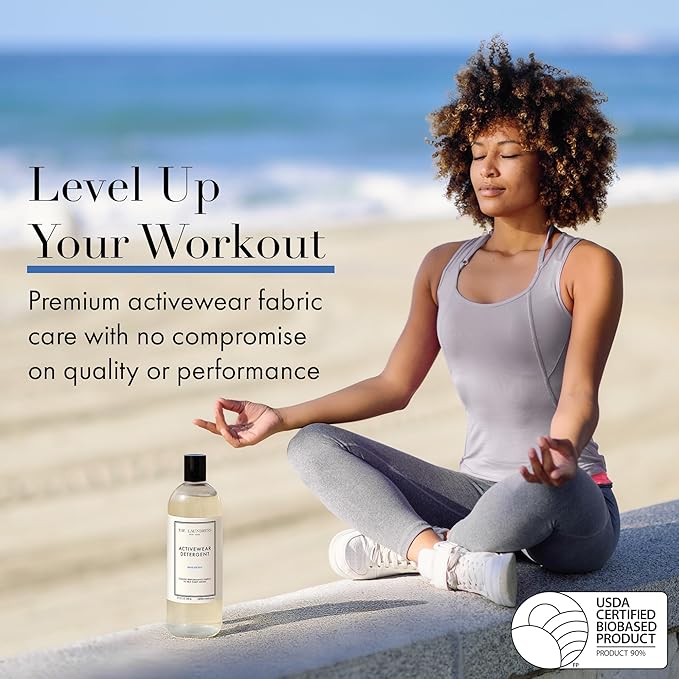 The Laundress Activewear Laundry Detergent, 32 Oz, Marine Fragrance, 4-in-1 Enzyme Blend for Workout Performance Fabrics, Fights Sweat Odors & Stains, USDA Certified Biobased Product (90%) (Pack of 2)