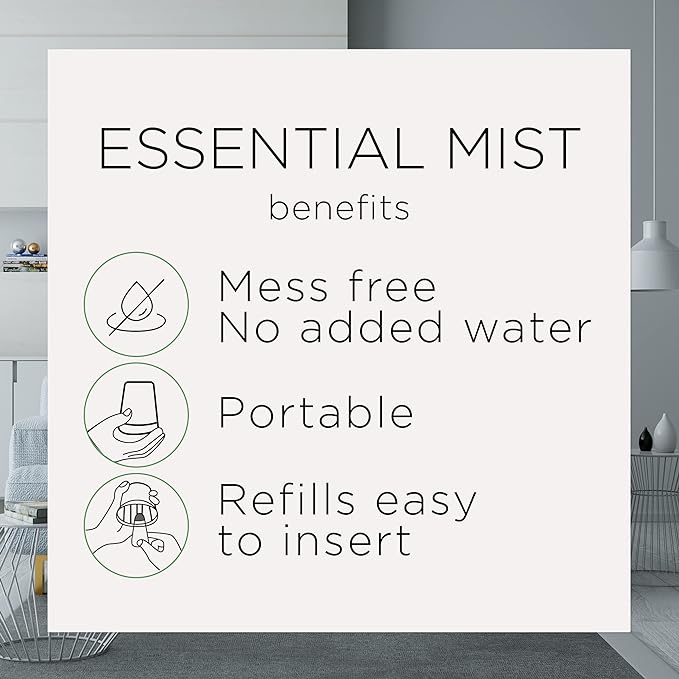 Air Wick Essential Mist Refill,Linen & Petals,Air Freshener,Essential Oils,(Pack of 6)