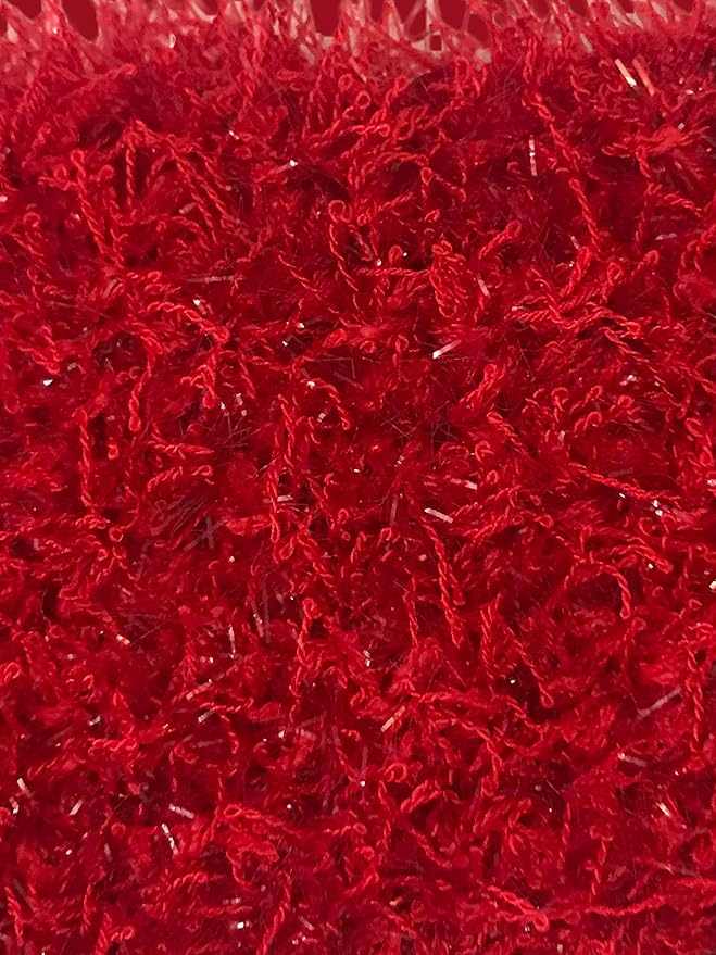 Red Crochet Scrubby Suitable for Kitchen Dishes and Pans - Handmade in Connecticut