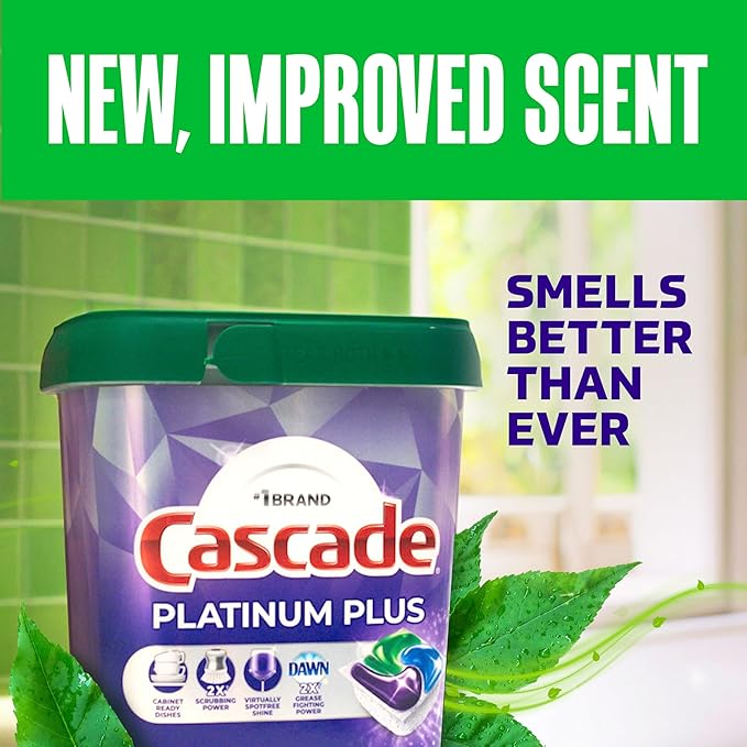 Cascade Platinum Plus Action Pacs Dishwasher Detergent - Fresh Scent, 51 Pack