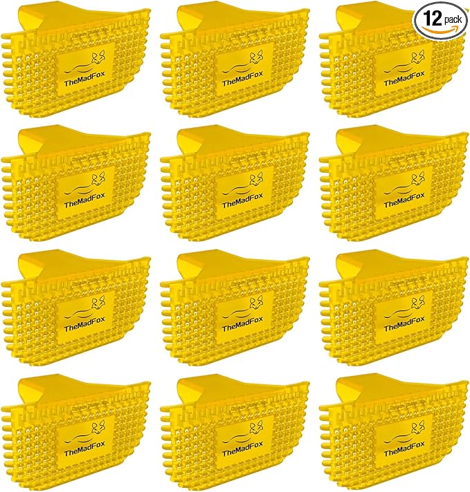 12 Pack Toilet Bowl Freshener Clip, Eco Bowl Clip Air Freshener for Bathroom, Odor Eliminator with Natural Mango Scent, Long Lasting Up to 30 Days, Discreet Secure Clip for Toilet Rim