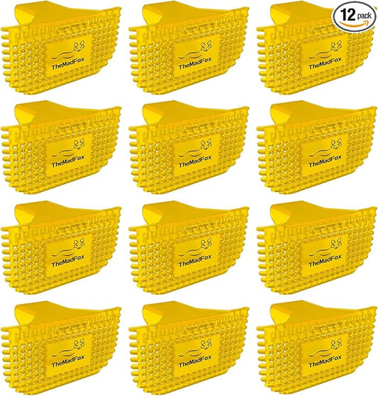 12 Pack Toilet Bowl Freshener Clip, Eco Bowl Clip Air Freshener for Bathroom, Odor Eliminator with Natural Mango Scent, Long Lasting Up to 30 Days, Discreet Secure Clip for Toilet Rim