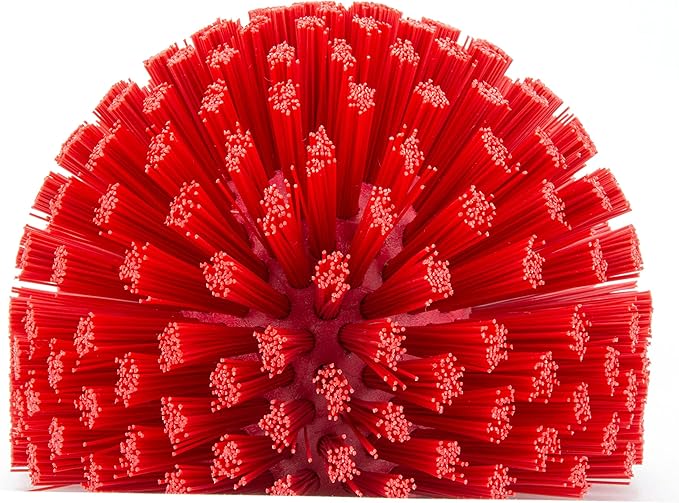 SPARTA Industrial Tank Brush Head Pipe Brush Head, Drain Brush with 3/4" Thread Hole (Handle Not Included) for Commercial Use, Plastic, 5 x 3.9 Inches, Red - (Pack of 1)