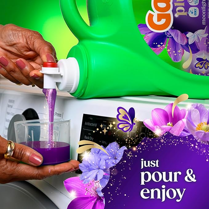 Gain Plus Liquid Laundry Detergent, Cleaner, Fresher, Now with Oxi, Moonlight Breeze Scent, 170 fl oz, 129 Loads