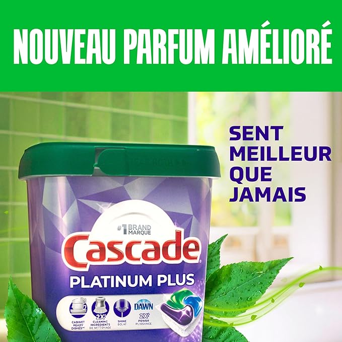 Cascade Platinum Plus Action Pacs Dishwasher Detergent - Fresh Scent, 51 Pack