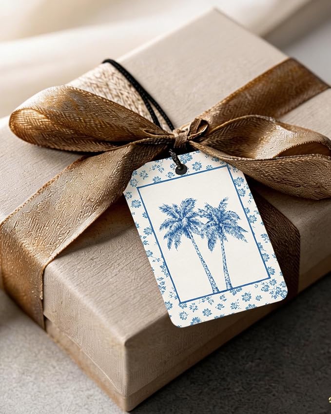 Blue Coastal Beach Orange Citrus Car Air Freshener 4pcs, Coastal Seaside Starfish Seashell Palm Tree Beachy Hanging Scents Car Accessories Interior Mirror Decor for Women Girls