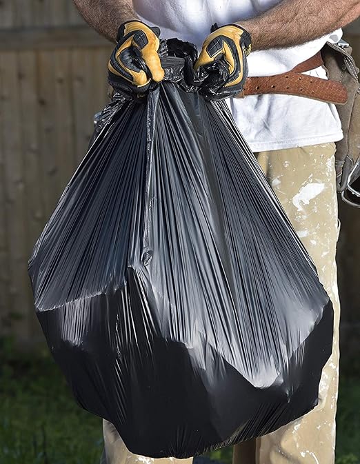 Aluf Plastics Heavy Duty 55 Gallon Trash Bags - (Value 50 Pack) - 1.5 MIL equivalent Industrial Strength Plastic 35" x 55" for 50-55 Gal Cans -Fits Toter, Rubbermaid Brute, Carlislie Bronco etc.