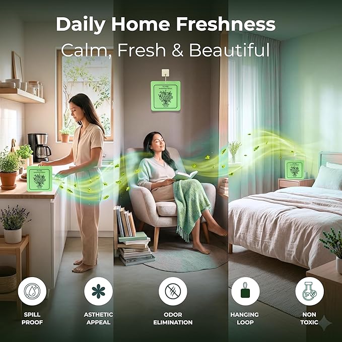 Whispering Petals - Room Deodorizer Gel Odor Eliminator For Home - Pack Of 3 - Bathroom Air Freshener Odor Absorber Closet Deodorizer - Non Plug In Strong Scent For Kitchen Trash Basement Shoe Rack