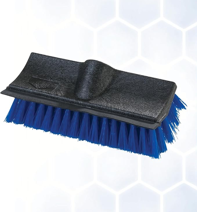 CFS 3619014 Dual Surface Floor Scrub with Rubber Squeegee, 10" Length, Blue