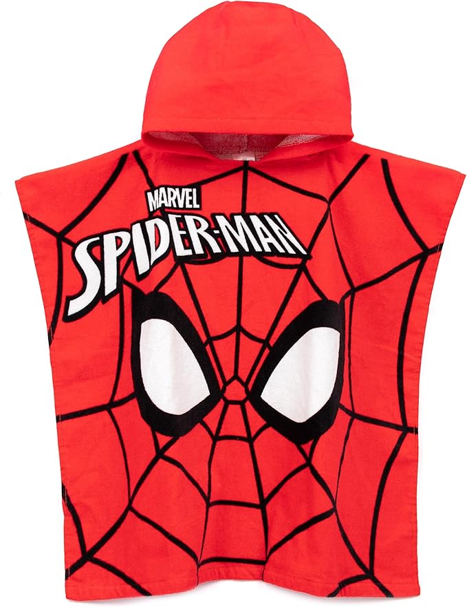 Marvel Spider-Man Towel Poncho Kids Mask Swimwear Swim Bath Towel