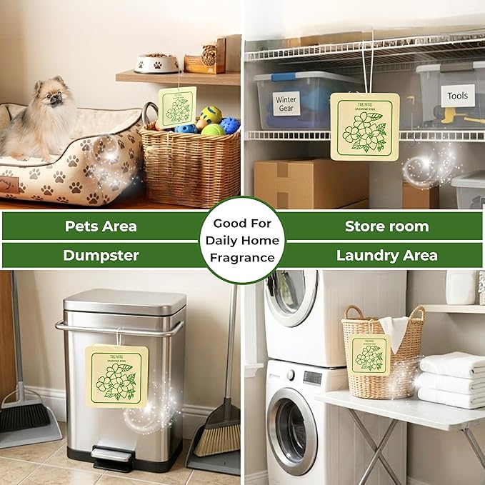 Jasmine Kiss - Room Deodorizer Gel Odor Eliminator For Home - Pack Of 3 - Bathroom Air Freshener Odor Absorber - Long Lasting Non Plug In Strong Scent For Kitchen Trash Basement Rv Closet Smell