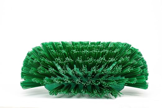 SPARTA Tank and Kettle Scrub Brush Heavy-Duty Tile Brush, Color-Coded and Handle Compatible (Sold Separately) for Optimal Access In Spacious Containers, Plastic, 5.5 X 9.5 Inches, Green