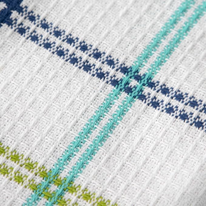 T-Fal Premium Waffle Dish Cloths: Highly Absorbent, Super Soft Long Lasting - 100% Cotton, 12"x13" Towel for Cleaning & Drying, (8-Pack), Cool