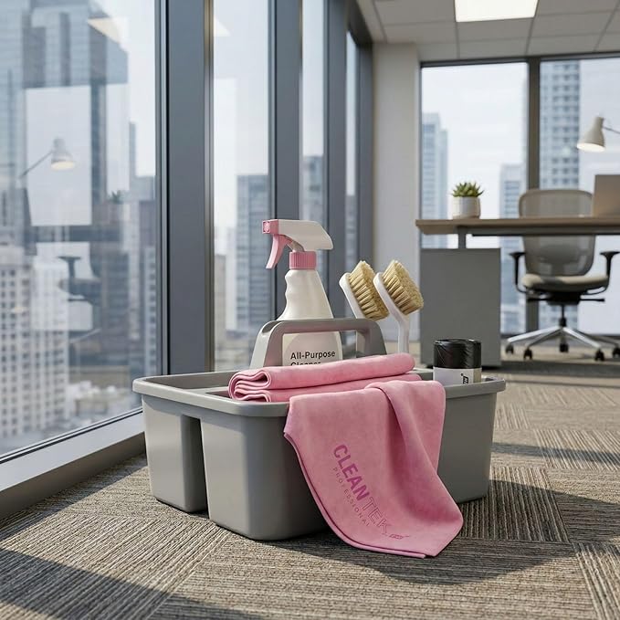 Restaurantware-Clean Tek Professional 25.2 x 16.9 Inch Chamois Cloth, 1 Reusable Microfiber Towel - Storage Tube Included, Absorbent, Pink PVA Microfiber Cleaning Rag, for Windows Or Cars