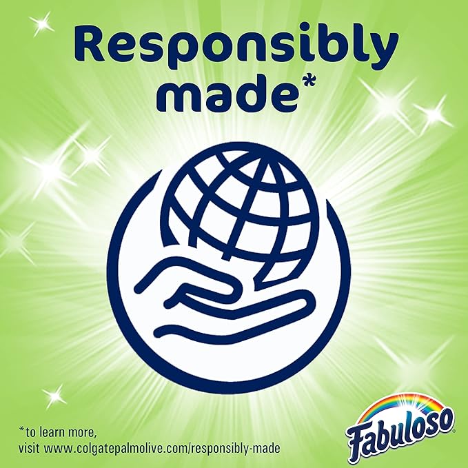 Fabuloso Multi-Purpose Cleaner and Floor Cleaner, 2X Concentrated Formula, Long-Lasting Freshness, Spring Fresh Scent, 56 oz (Pack of 5)