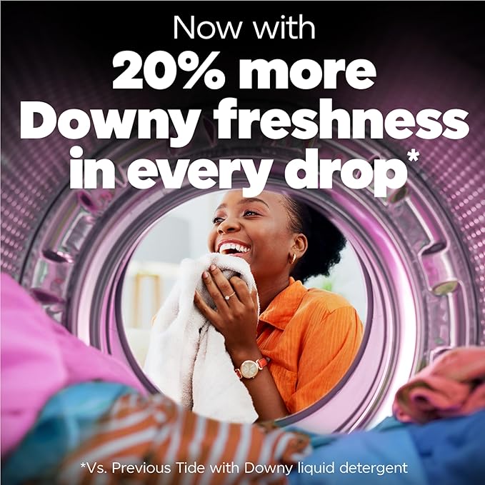 Tide Plus Boost of Ultra Downy Liquid Laundry Detergent, April Fresh Scent, 148 fl oz, 105 Loads, Laundry Detergent Liquid with Long-Lasting Freshness